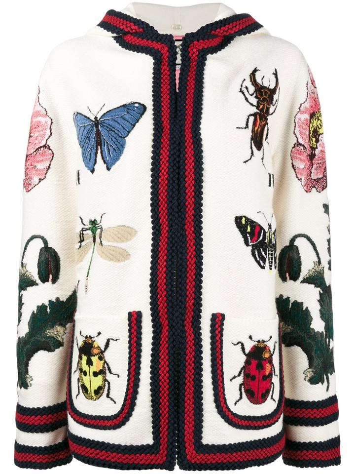 Gucci Embroidered Hooded Cardigan - Multicolour
