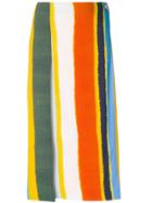 Tory Burch Striped Wrap Front Skirt - Multicolour