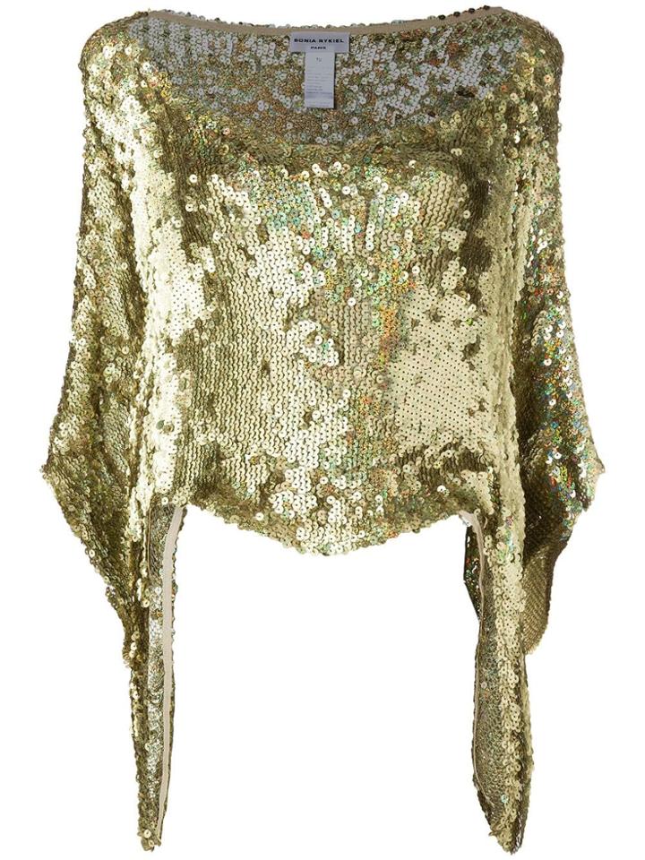Sonia Rykiel Sequin Poncho - Metallic