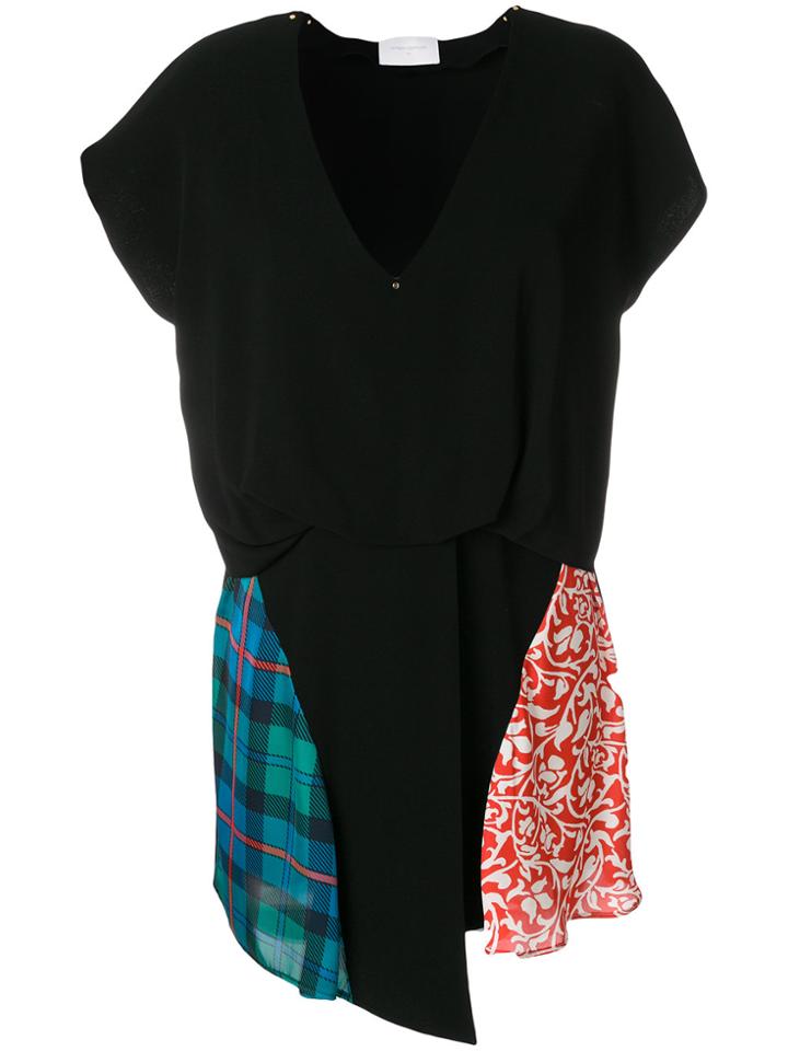 Esteban Cortazar Patterned Fold Dress - Black