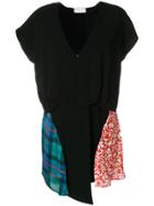 Esteban Cortazar Patterned Fold Dress - Black
