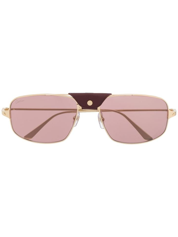 Cartier Santos Square Sunglasses - Gold