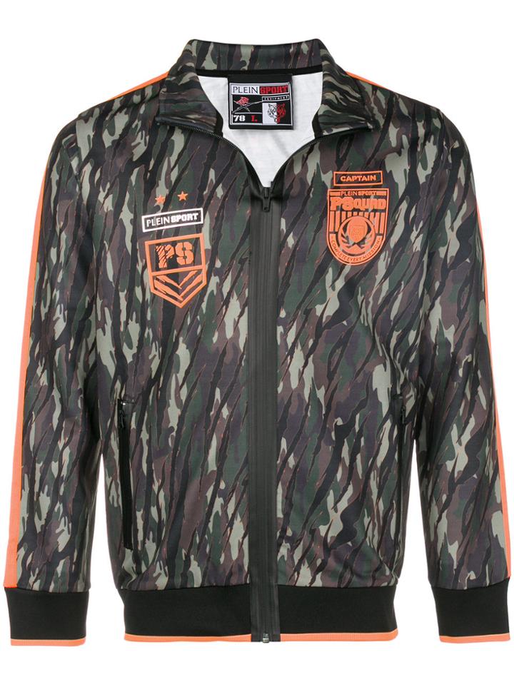 Plein Sport Camouflage Captain Jacket - Green
