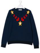 Stella Mccartney Kids Teen Intarsia Knit Jumper - Blue