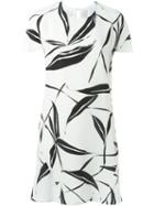 Eggs Leaf Print Dress, Women's, Size: 40, Nude/neutrals, Silk/acetate/viscose