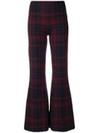 Sonia Rykiel Tartan Pattern Flared Trousers - Blue