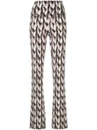 Norma Kamali Knit Print High Waisted Trousers - Multicolour
