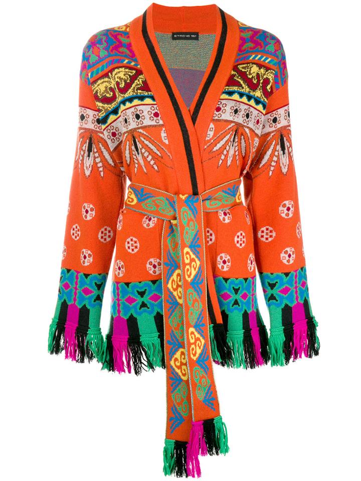 Etro Tied Cardigan - Yellow & Orange