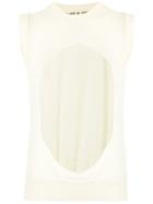 Comme Des Garçons Vintage Distressed Sleeveless Sweater - White