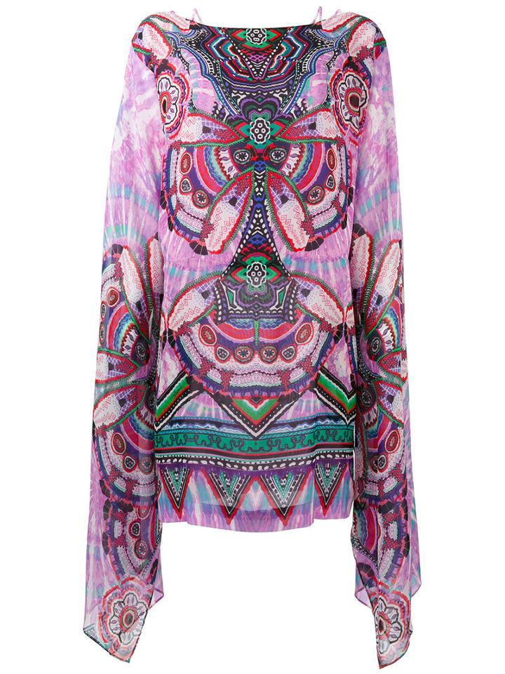 Roberto Cavalli Loose Sleeve Dress, Women's, Size: 46, Silk