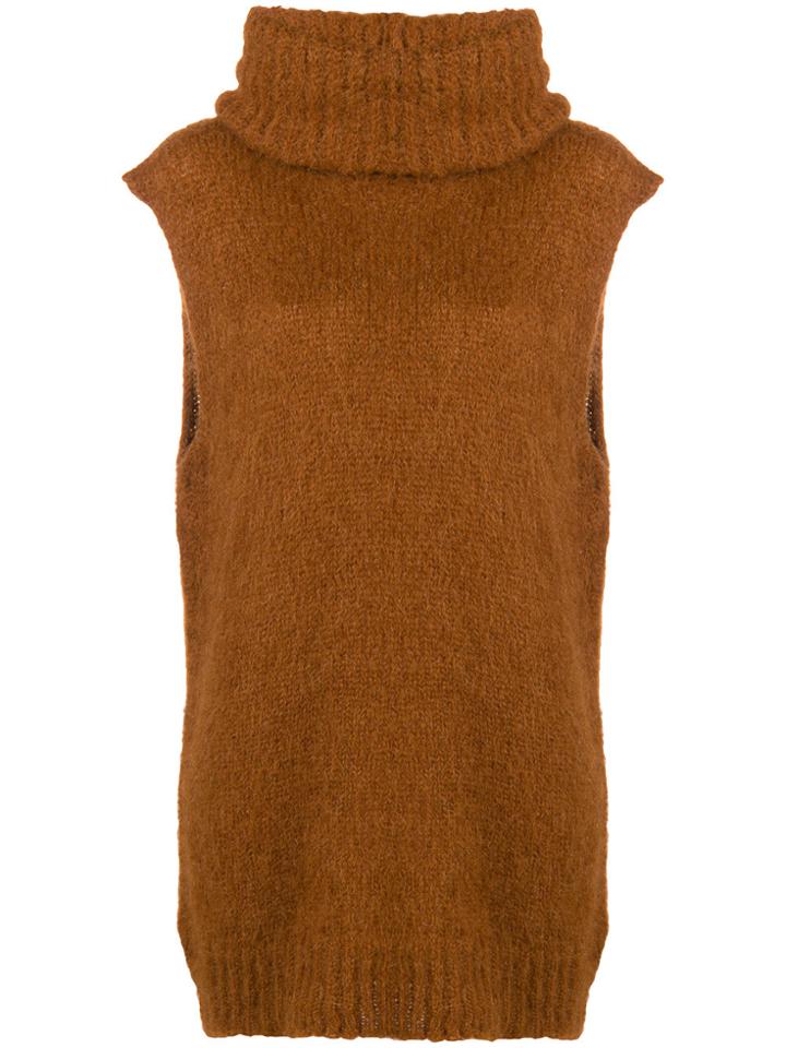 Erika Cavallini Roll Neck Sweater - Brown