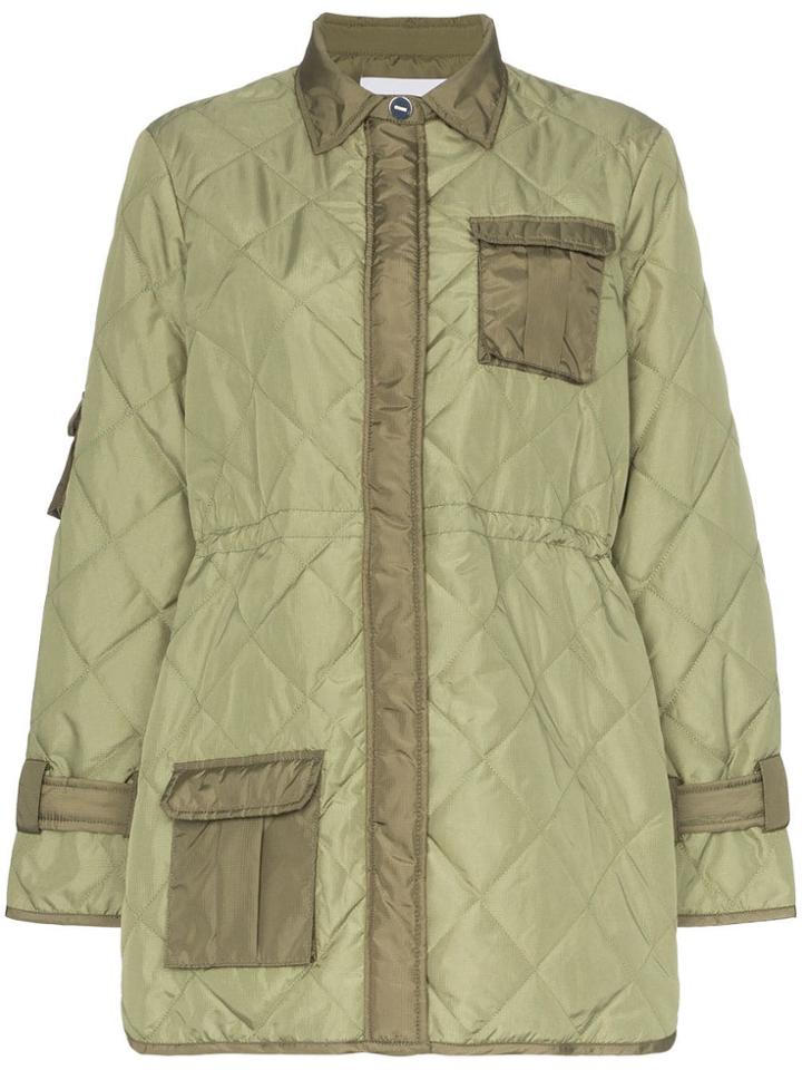 Ganni Aspen Quilted Jacket - Green