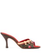 Louis Vuitton Pre-owned X Takashi Murakami Cherry Monogram Mules - Red