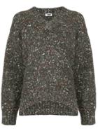 H Beauty & Youth Mesh Knit Sweater - Brown