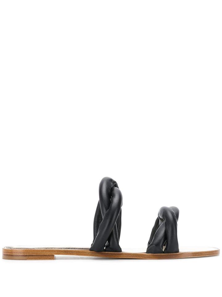 Francesca Bellavita Mashmellow Flat Sandals - Black