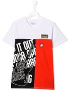 John Galliano Kids Teen Colour-block T-shirt - White