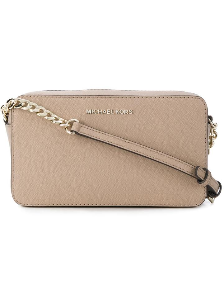 Michael Michael Kors Medium Logo Crossbody Bag - Nude & Neutrals