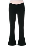 Sàpopa Cropped Flared Trousers - Black