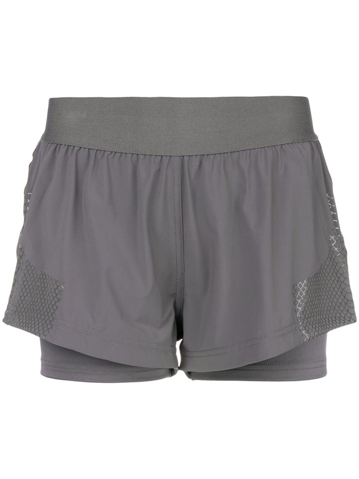 Adidas By Stella Mccartney Layered Sports Shorts - Grey