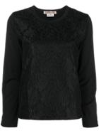 Comme Des Garçons Lace Panel Sweater - Black