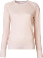 Equipment Crew Neck Jumper, Women's, Size: Medium, Pink/purple, Wool/polyester/metallic Fibre