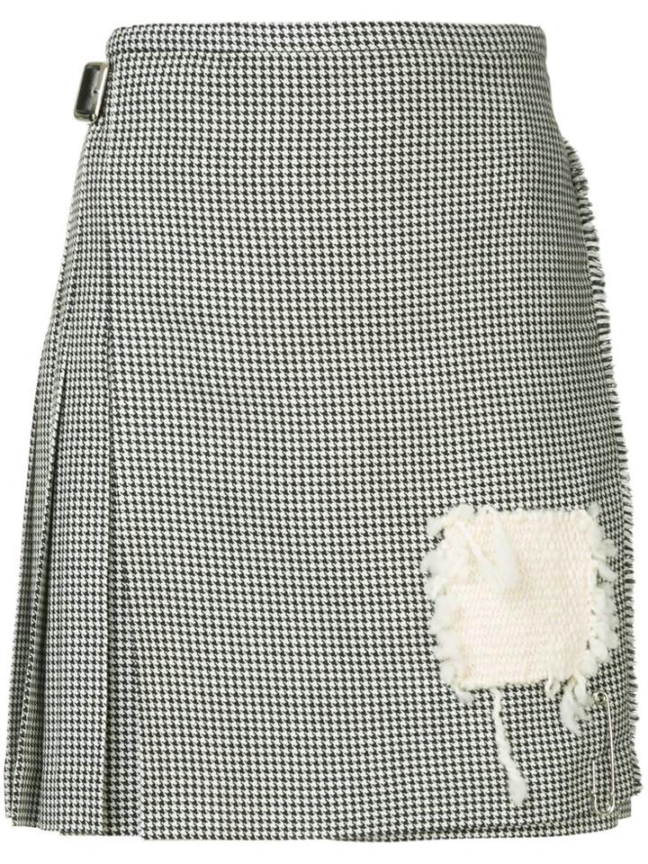 Le Kilt Houndstooth Skirt - White