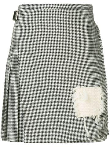 Le Kilt Houndstooth Skirt - White
