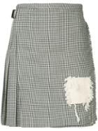 Le Kilt Houndstooth Skirt - White