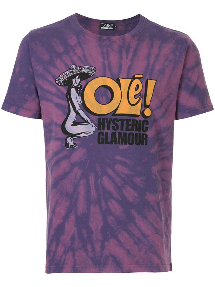 Hysteric Glamour Ole! Print T-shirt - Pink & Purple
