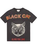 Gucci Black Cat Print T-shirt