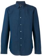 Theory Plain Button Down Shirt - Blue