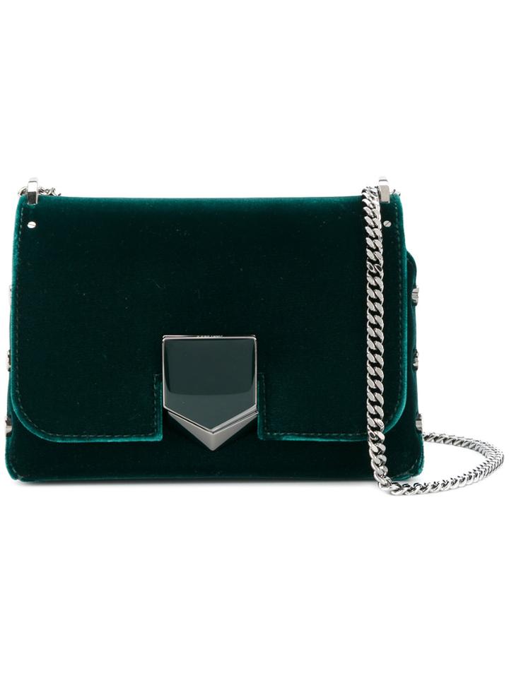 Jimmy Choo Green Petite Lockett Shoulder Bag