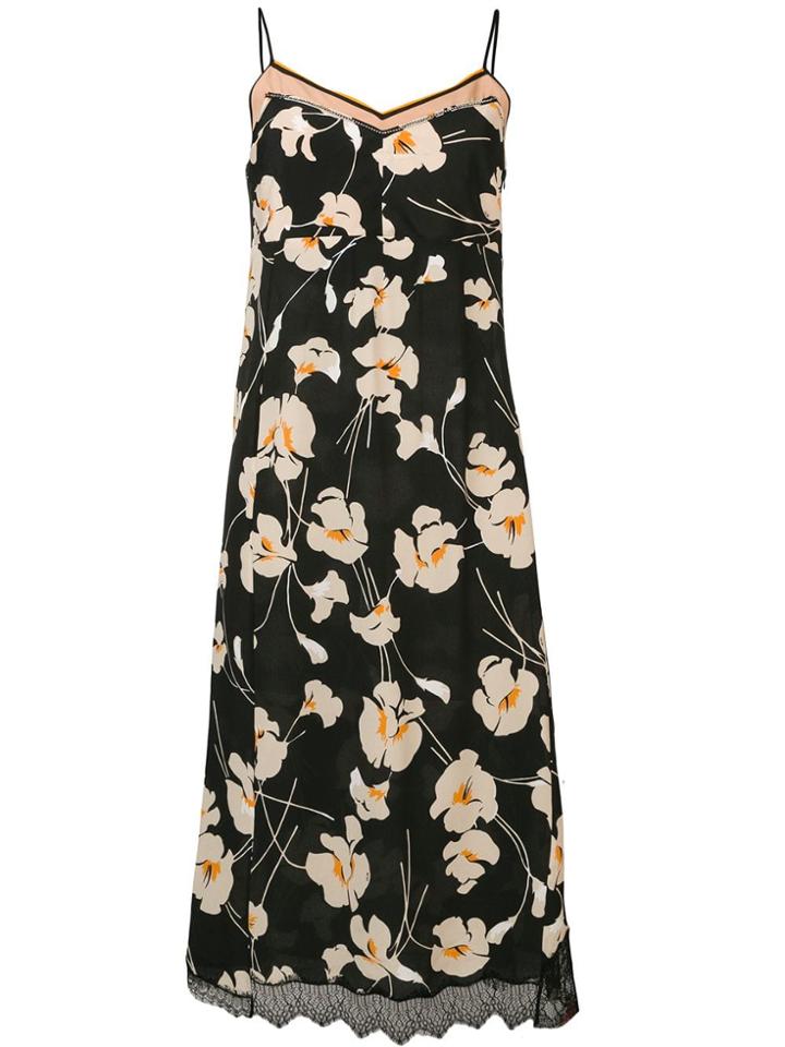 No21 Strappy Printed Dress - Black