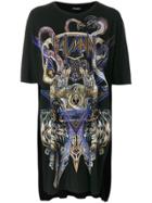 Balmain Branded Snake Graphic T-shirt - Black
