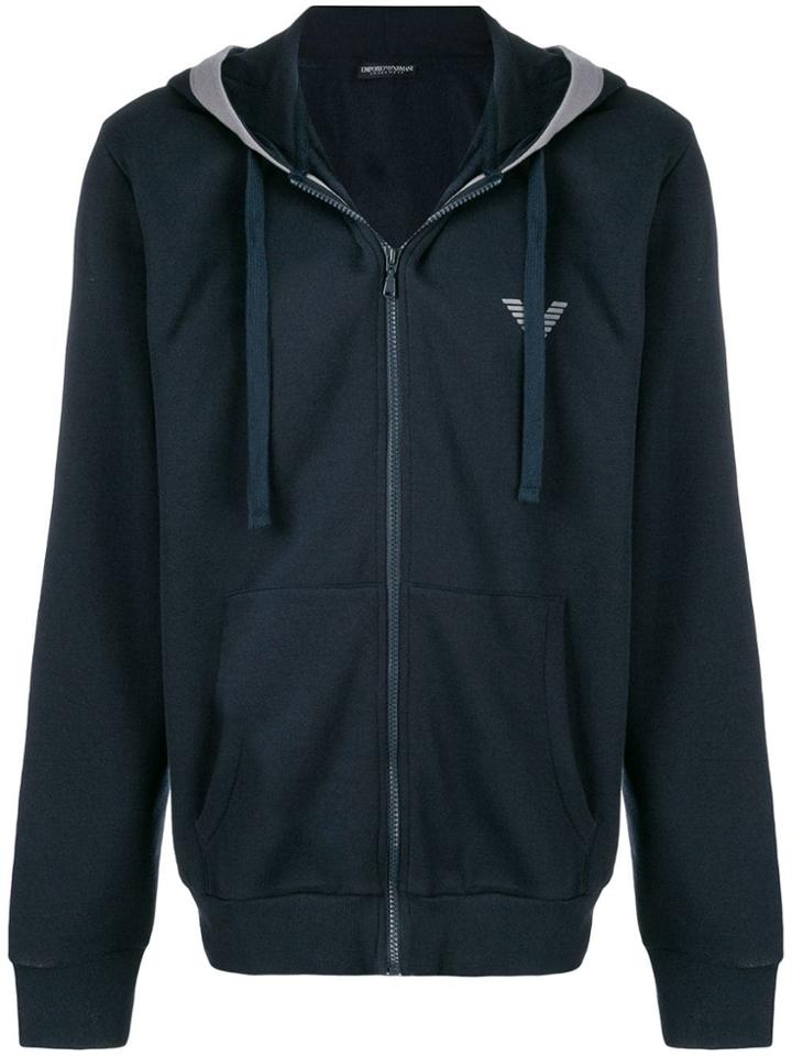 Emporio Armani Zip-up Hoodie - Blue