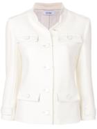 Courrèges Button-down Fitted Jacket - White