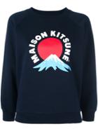 Maison Kitsuné 'mont Fuji' Sweatshirt, Women's, Size: Large, Blue, Cotton