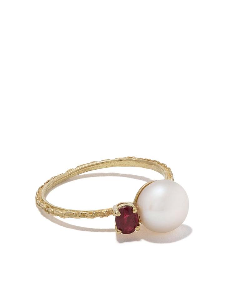 Wouters & Hendrix Gold 18kt Yellow Gold Uzerai Exclusive Pearl & Ruby