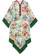 Gucci Kimono Style Dress With Flora Print - Neutrals