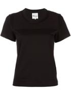 Comme Des Garçons Noir Kei Ninomiya Embellished Front T-shirt, Women's, Size: Small, Black, Cotton/rayon
