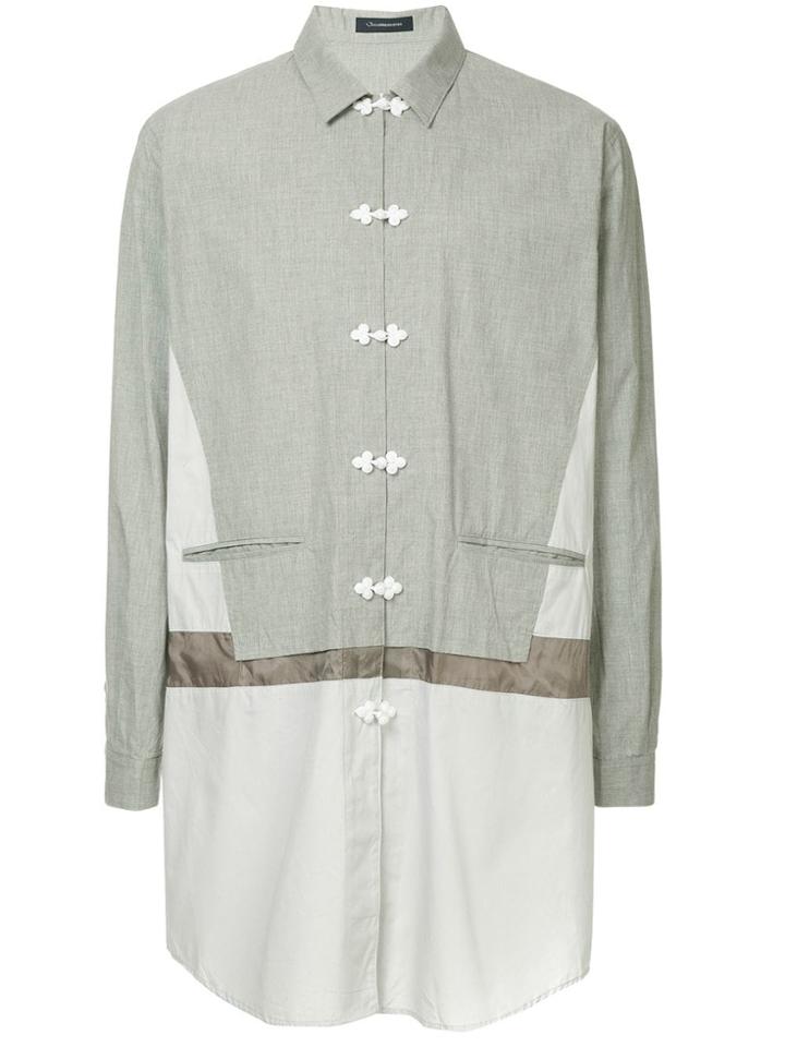 John Undercover Contrast Panel Long Shirt - Grey