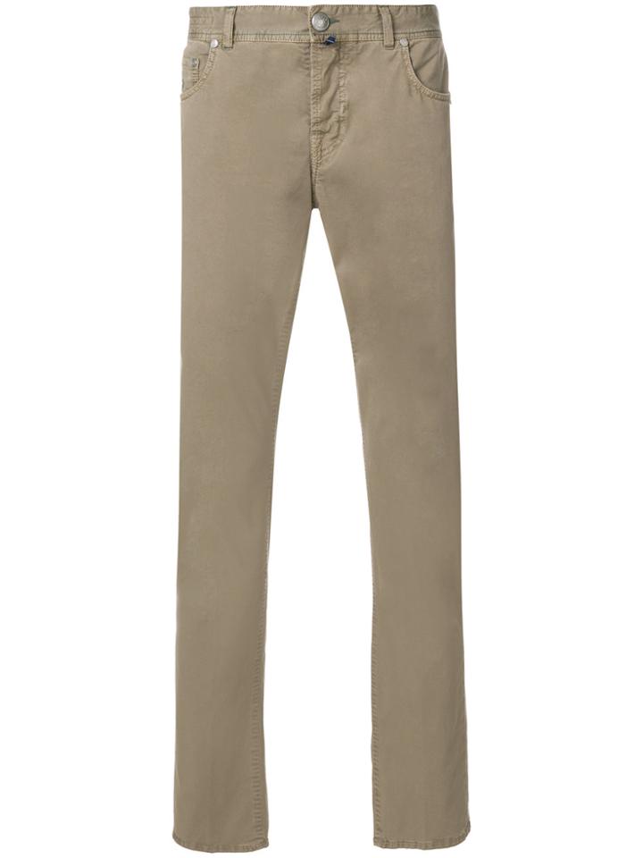 Borrelli Straight Trousers - Nude & Neutrals