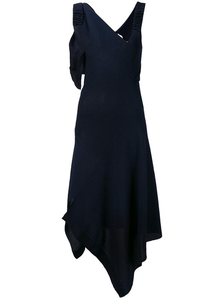 Victoria Beckham Asymmetric Draped Dress - Blue
