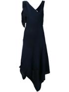 Victoria Beckham Asymmetric Draped Dress - Blue
