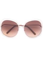 Chloe Eyewear - Carlina Sunglasses - Women - Acetate/metal (other) - One Size, Nude/neutrals, Acetate/metal (other)