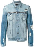 Rta Distressed Denim Jacket - Blue