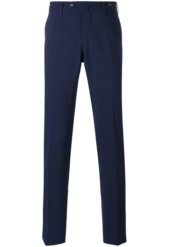Pt01 Super Slim Fit Chinos, Men's, Size: 58, Blue, Polyester/virgin Wool/spandex/elastane