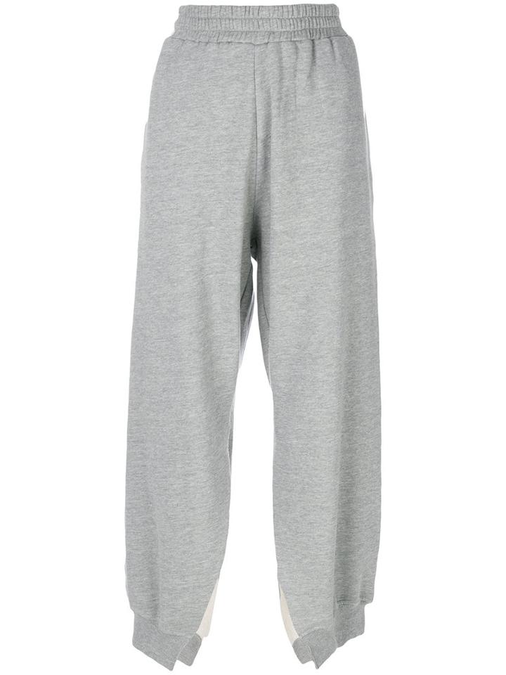 Mm6 Maison Margiela - Open Leg Sweat Pants - Women - Cotton/polyester - M, Grey, Cotton/polyester