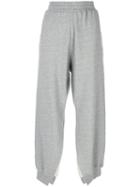 Mm6 Maison Margiela - Open Leg Sweat Pants - Women - Cotton/polyester - M, Grey, Cotton/polyester