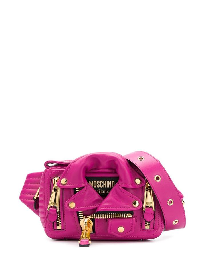 Moschino Biker Belt Bag - Pink